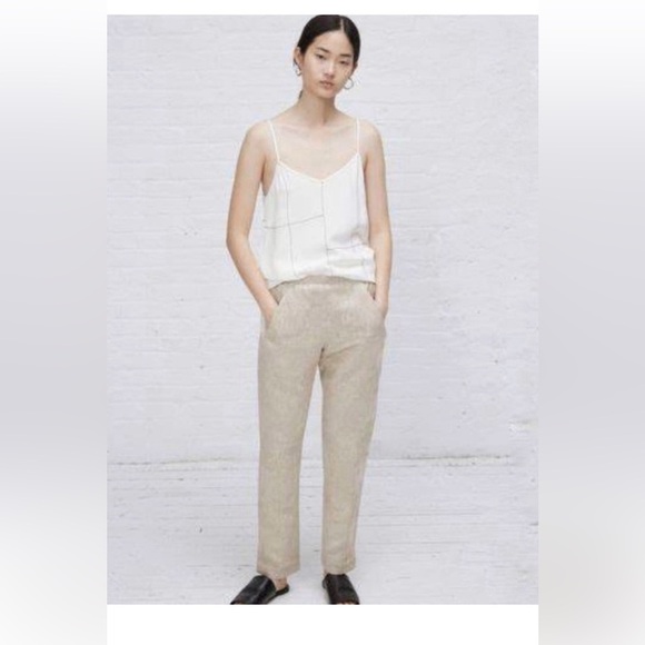Zero + Maria Cornejo Gabi trouser, cream jaquard, size 4, UEC - Picture 1 of 8
